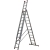 3х8 Лестница алюминиевая раздвижные 3 секции 8 ступеней